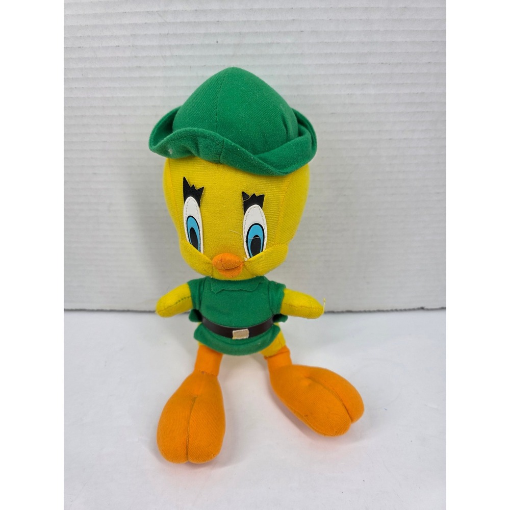 Vintage Tweety Bird Plush Toy Green Hat Outfit Stuffed‎ Animal Kids